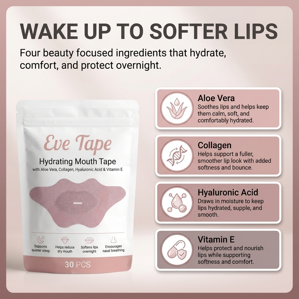 The Mouth Tape That Stops Snoring, Kills Dry Mouth, and Gives You Softer Lips Overnight - Eve Tape