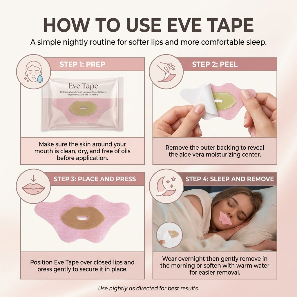 The Mouth Tape That Stops Snoring, Kills Dry Mouth, and Gives You Softer Lips Overnight - Eve Tape