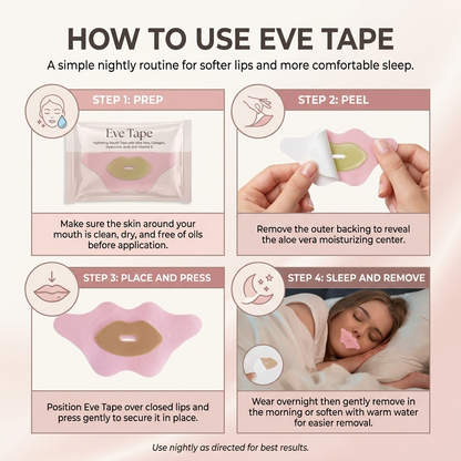 The Mouth Tape That Stops Snoring, Kills Dry Mouth, and Gives You Softer Lips Overnight - Eve Tape